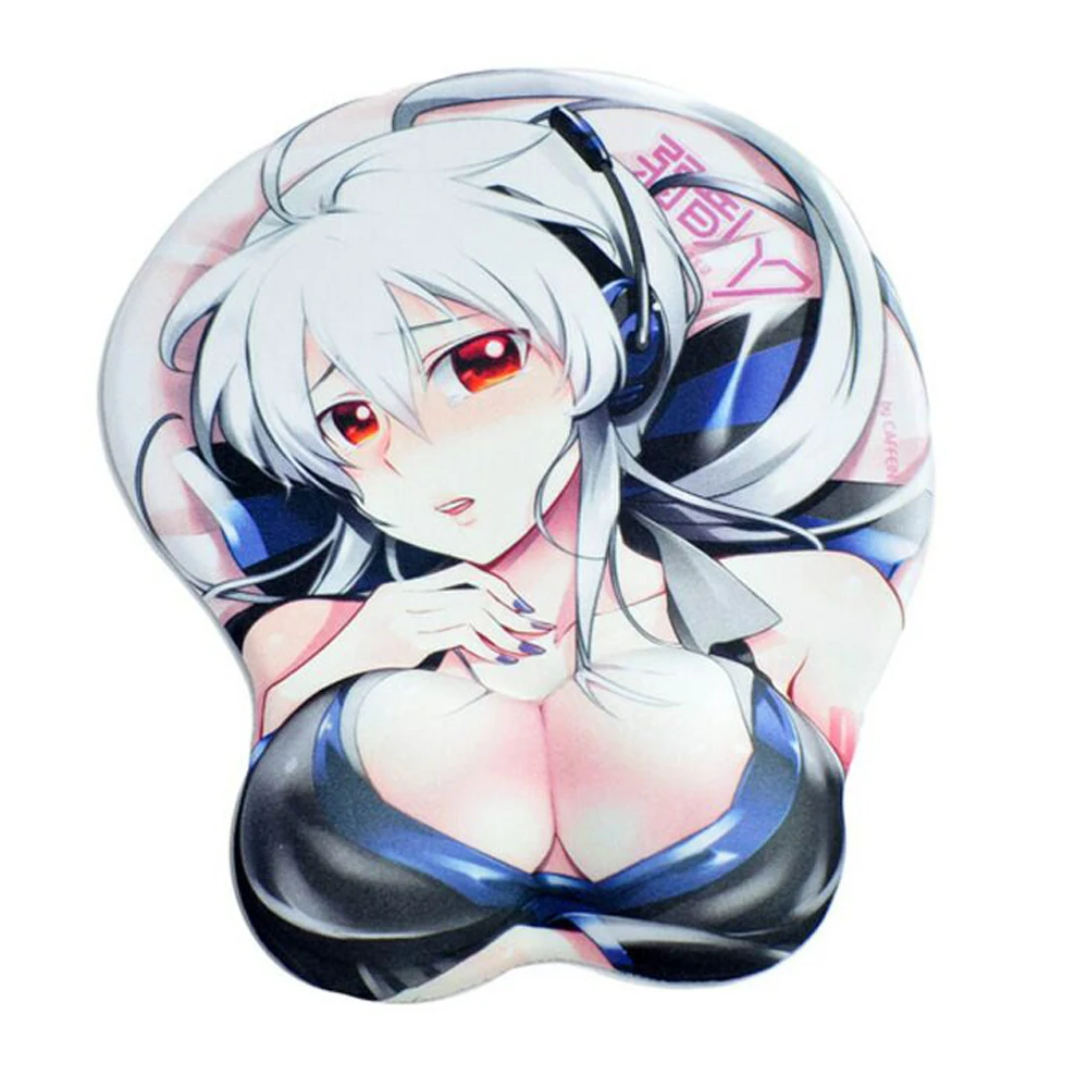 3d mouse pad Wrist girl big breast mouse pad Soft Foam Mouse Mat with Gel Wrist Support Fiber Surface