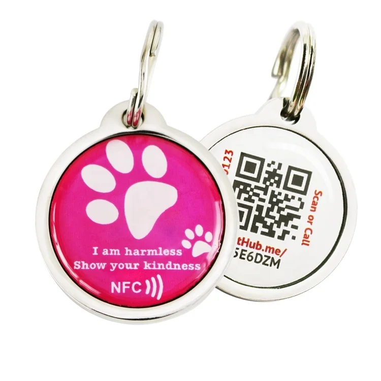 Изготовленный на заказ логотип бирка для животных Rfid NFC находит Pet Dog Tag воротник анти-потерянный эпоксидные бирки
