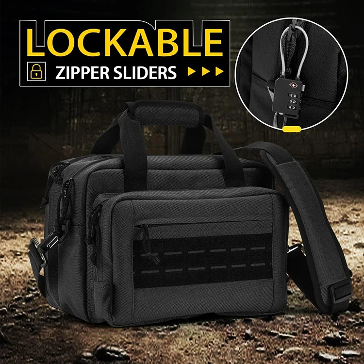 Practical and Durable Tactical Gun Range Bag with Lock Hole