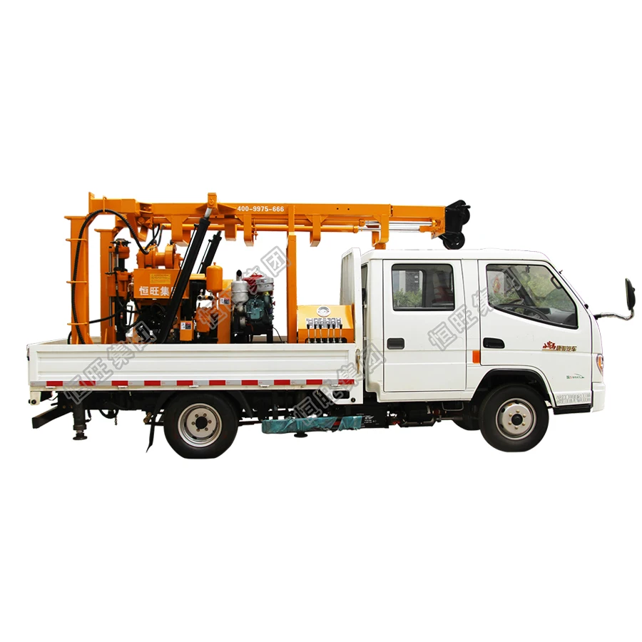200 Meter Deep Truck mounted  hydraulic spindle rotary drilling rig