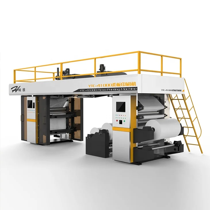 6 цветов рулонная пленка PE BOPP бумажная почтовая сумка центральный барабан без зубчатой передачи цифровая флексографическая печатная машина