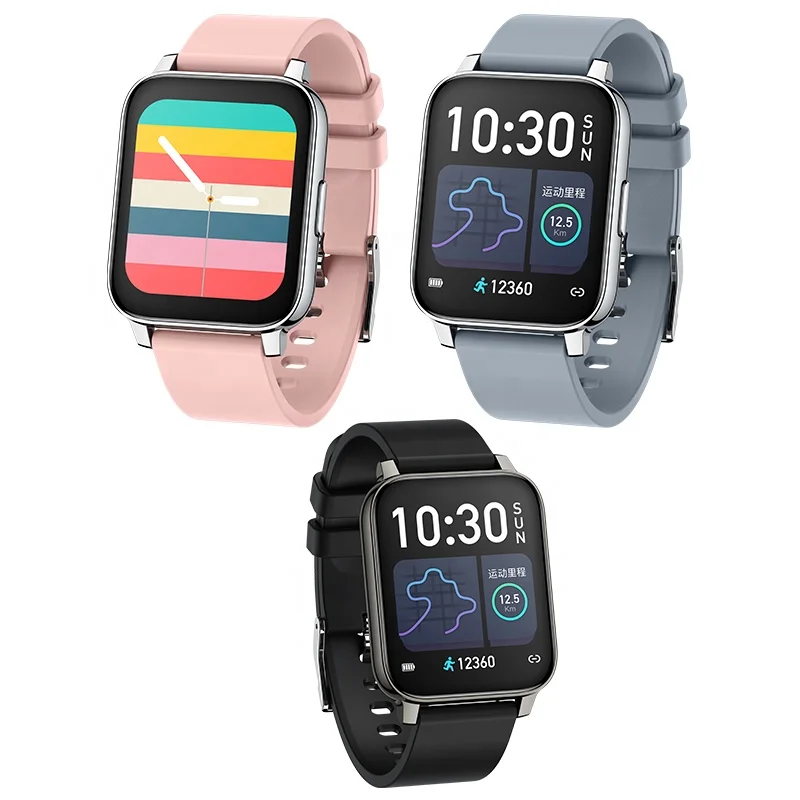 Смарт-часы цифровые, IOS, Android, Китай, водонепроницаемый корпус, часы, оптовая продажа, черный, синий, розовый ремешок, напоминание о звонках
