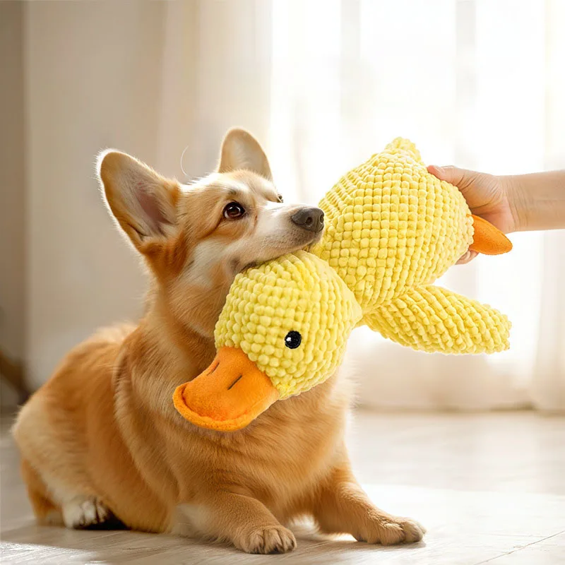 Cheap Wholesale Squeaky Dog Chew Toy Stuffed Duck Plush Dogs Toy Pets bitzee Squeak chew bite-resistant Toys