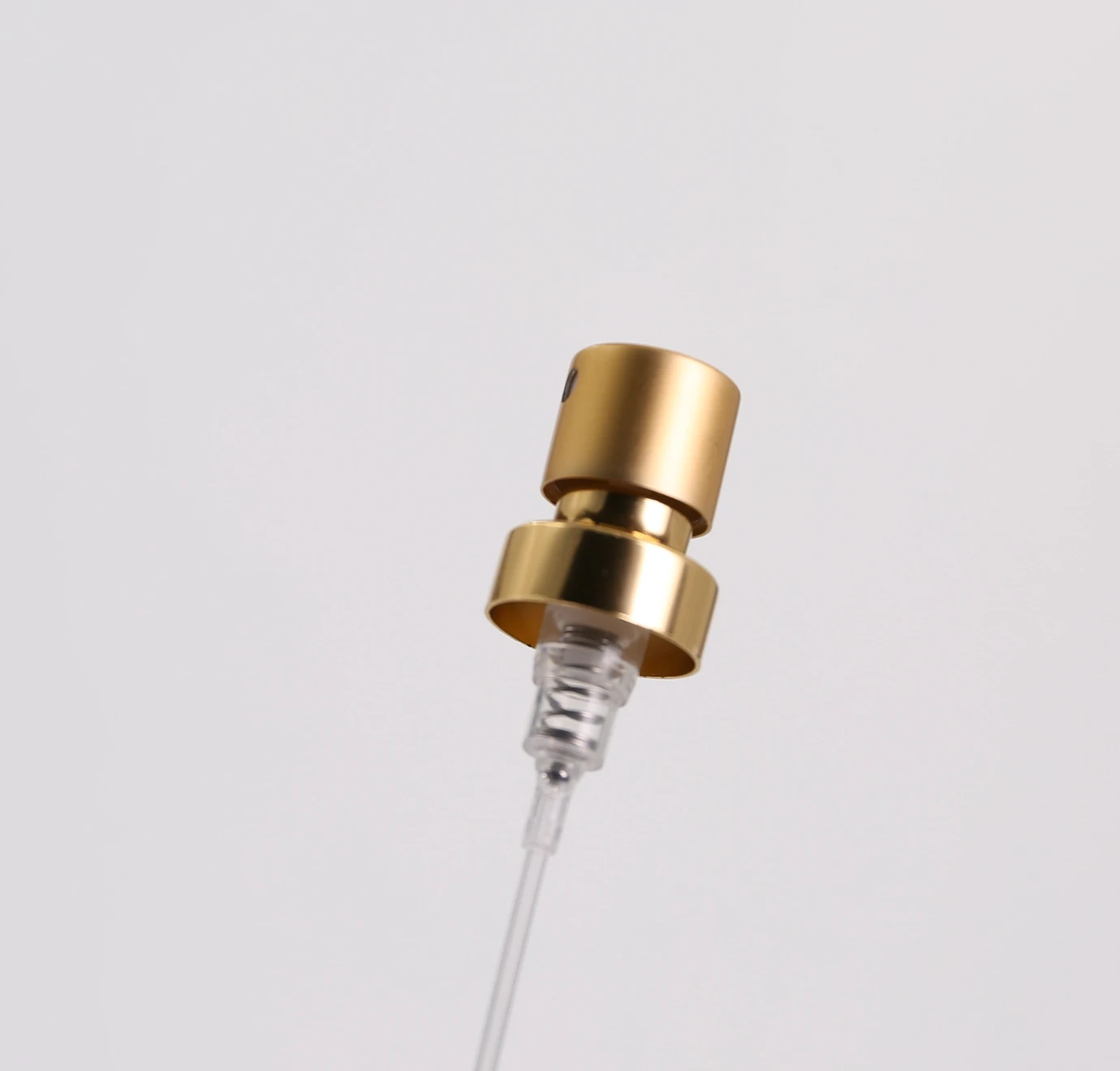 15mm High-end Aluminum Matte Gold  dosage 0.045ml perfum pump spray aluminium pump on Crimp version