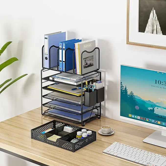 Simple Trending  Mesh Desk File Organizer Vertical Document Letter Tray Wall File Holder