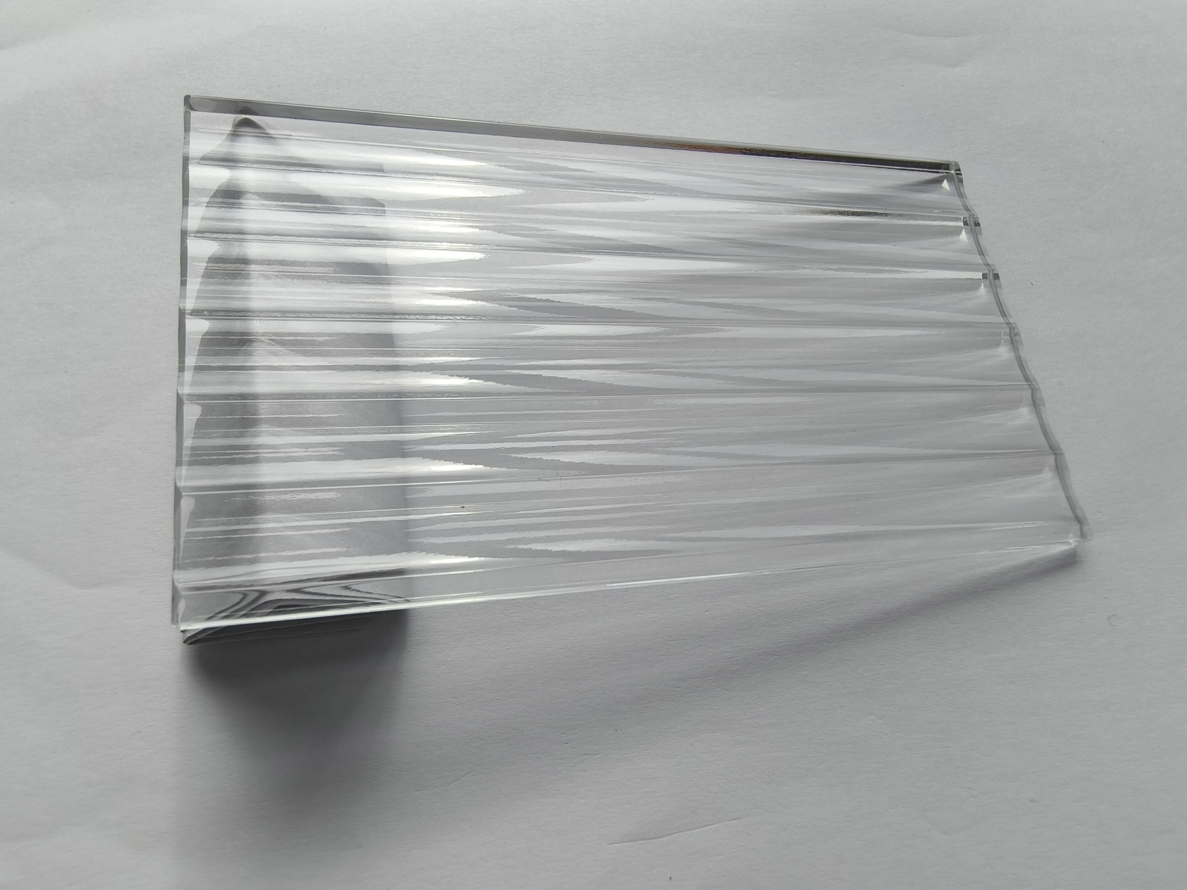 Clear Moru Patterned 3mm Solid Exterior Tempered Glass Fluted Reed Decorative Bathroom Safety Super white long iris glass