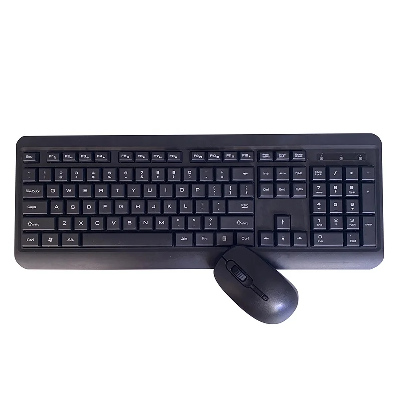 High Quality Basic Classic Customized Layout 2.4G Wireless Keyboard Mouse Combo Set for Laptop Desktop Macbook KMSW-010P