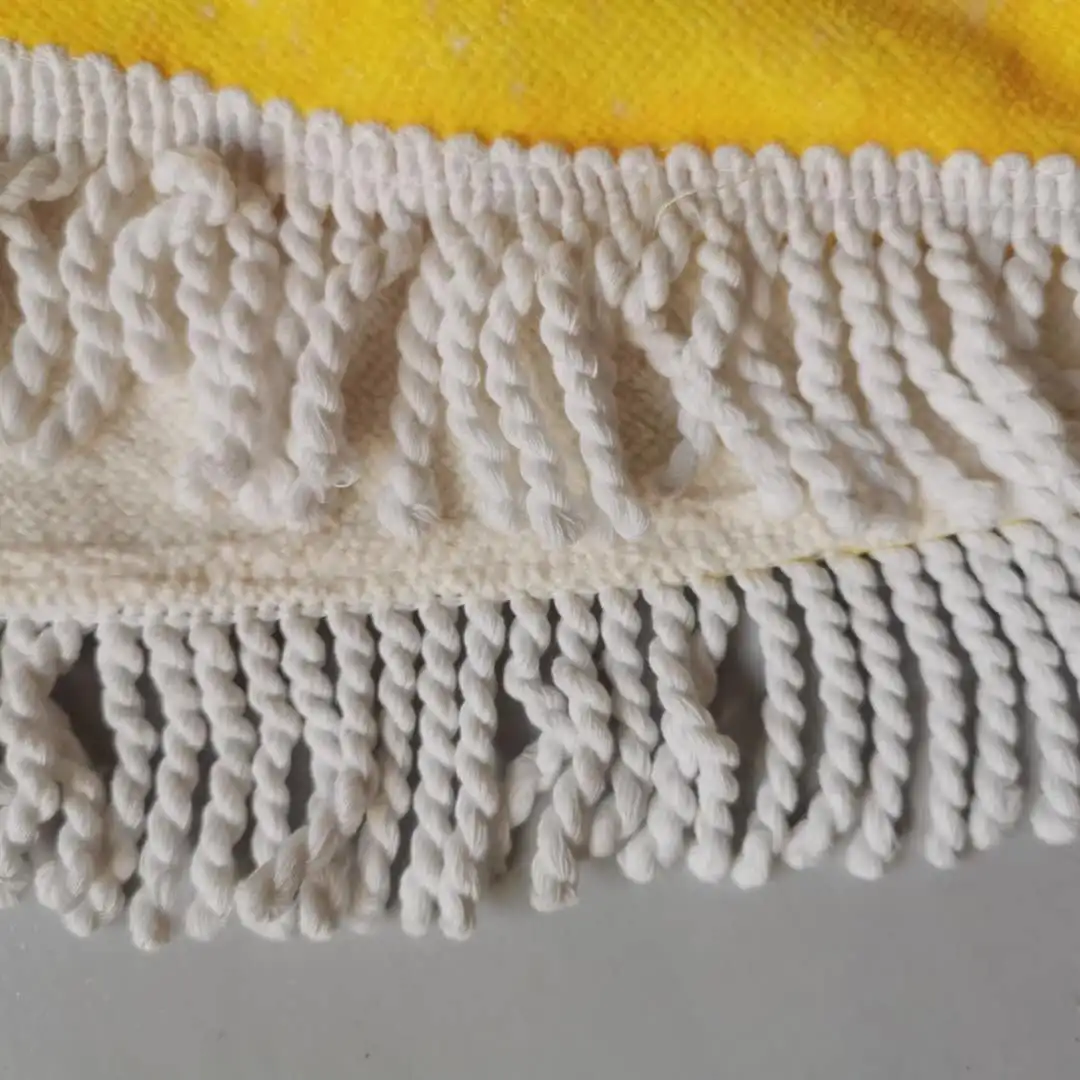 Microfiber Personalised Yellow Orange Printed Large Round Towel