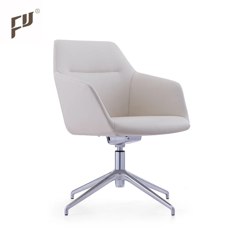 China Supplier Modern Four Leg Fixed Base Swivel Office Office Chairs No Wheels For Office Meeting