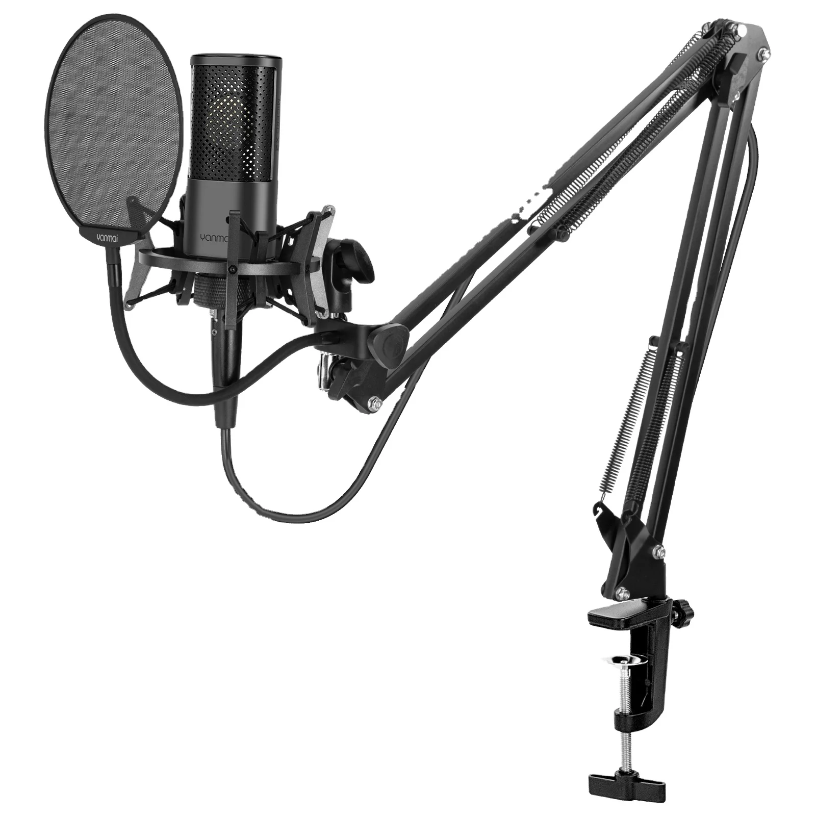 Professional Podcast Streaming Microphone Condenser Studio Mic for Computer Microphone