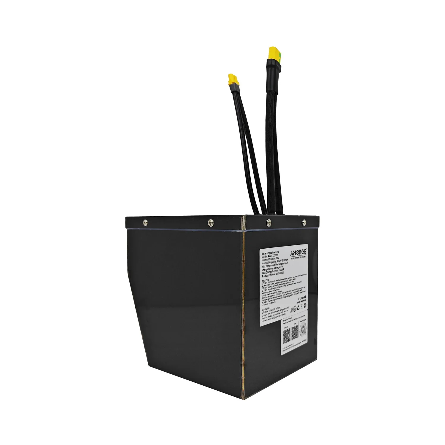 Аккумулятор AMORGE 72V 30AH 60AMP с металлической коробкой
