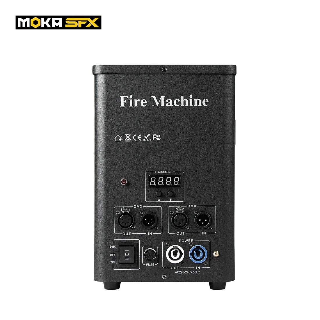 MOKA SFX Stage Effect DMX512 Control 80W Mini Size LPG Flame Genius Machine for Dj bar Concert Oversea Warehouse