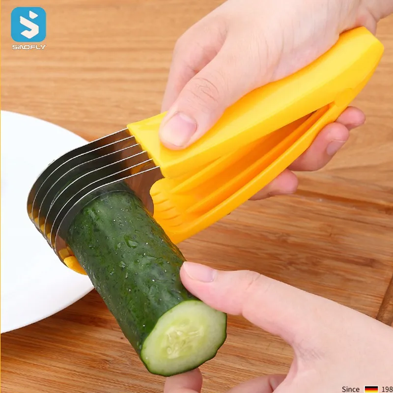 Hot selling Amazon fruit slicer kitchen tools vegetables fruits cutter slicer banana slicer