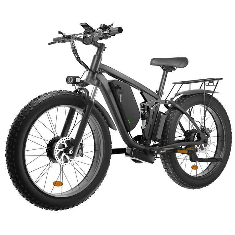 US Stock 26*4.0 2000W Dual Motor Big Power Electric Fat Tire Bike 48v 22.4ah Battery Bicycle Electric Mountain Bike Snow E-bike