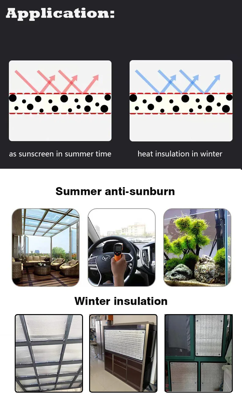 Roof Insulation Film Double-sided Aluminum Pearl Cotton Sunshade Waterproof Thermal Foam