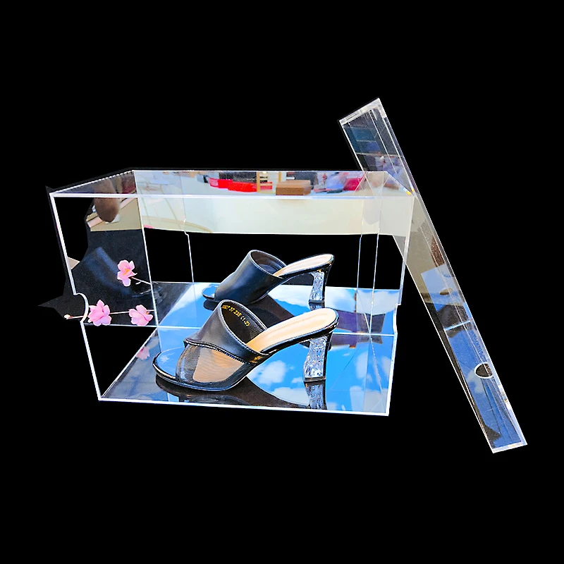 Factory Custom Clear Acrylic Gift Box Shoes Box Plexiglass Display Box With Lid