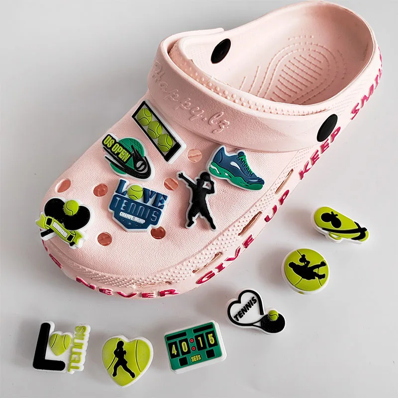 Cheap custom wholesale sports series shoe charms PVC soft rubber clogs Croc Charms