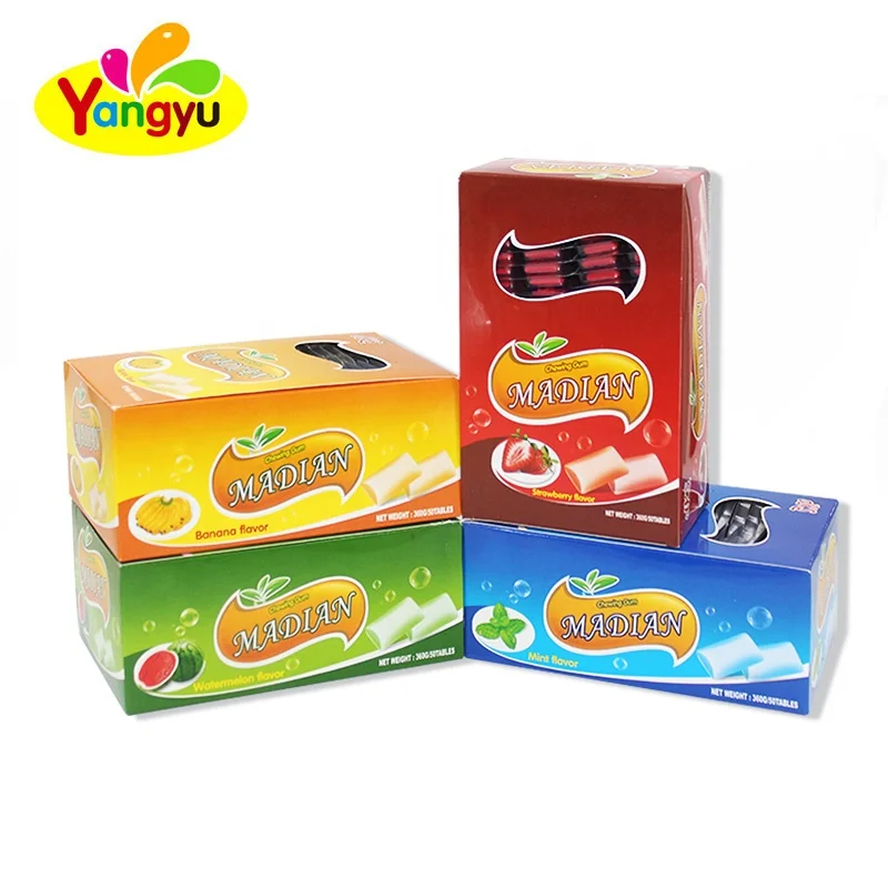 Mint Strawberry Watermelon Banana Flavor Bubble Gum Chewing Gum