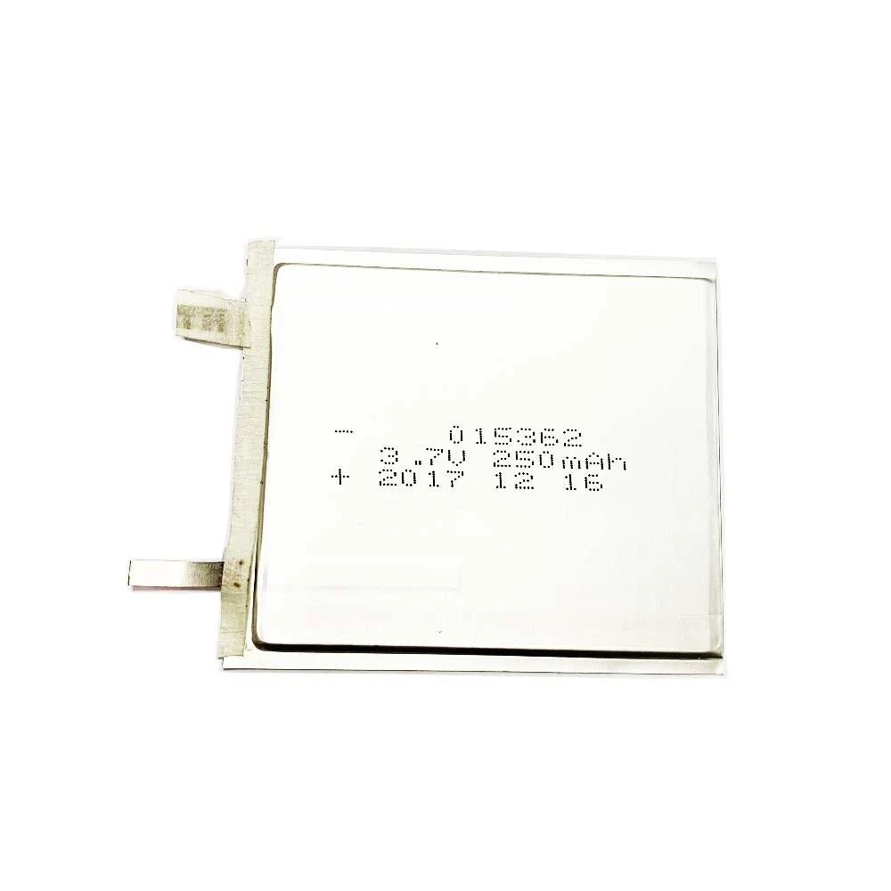 New Design Mini Size 3.7v Li-Ion Batteries Cells Ultra-thin 1mm 015362 250mAh Lipo Battery Rechargeable For Sale