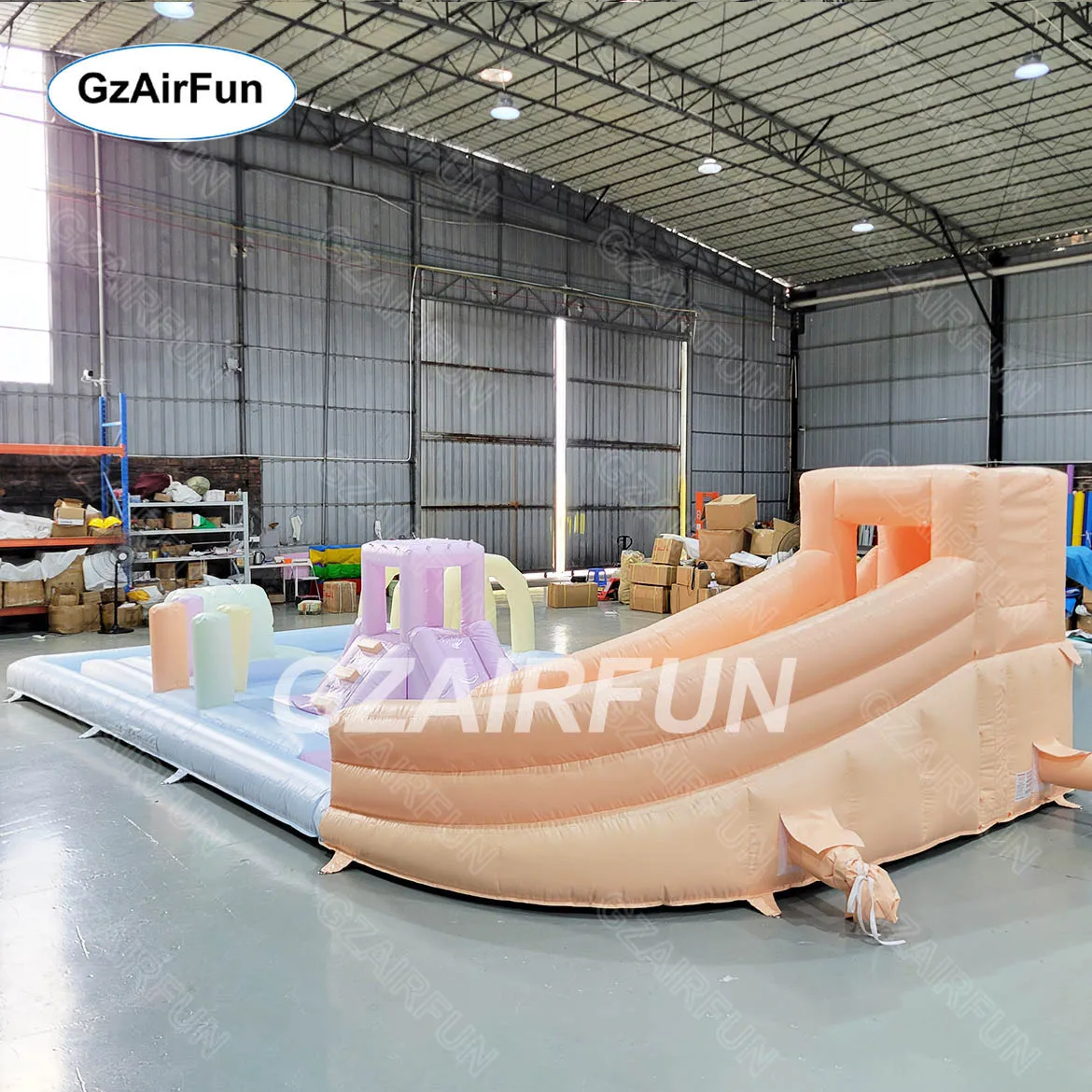 New fashion water park inflatable obstacle course playground inflatable soft play splash pad