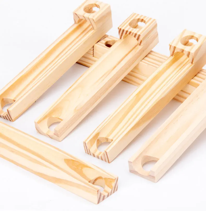 hot sale Montessori Educational Rail Toys Wooden Marble Race Maze Game Ball Track Stack Block Toy for kids