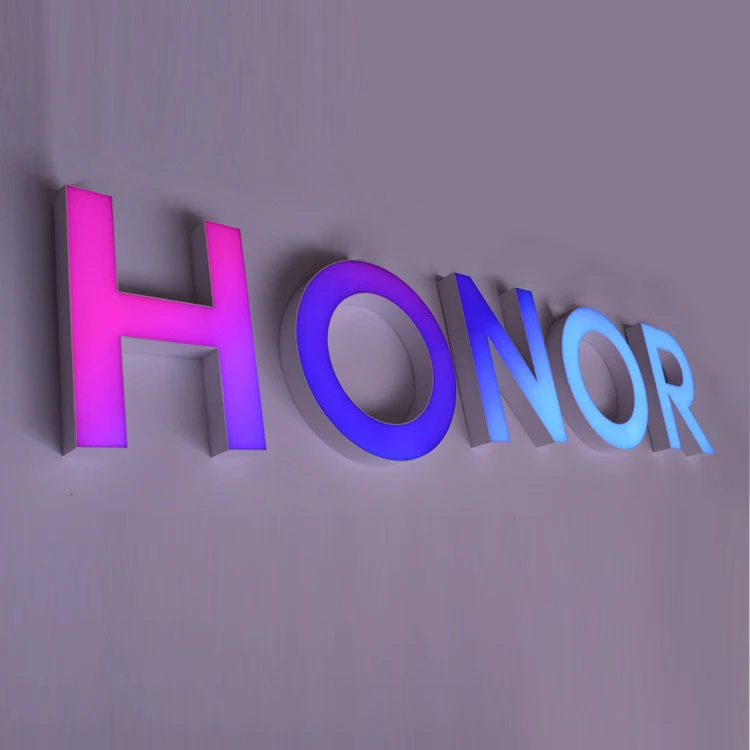 abs LED letter sign for Honor mobile shops