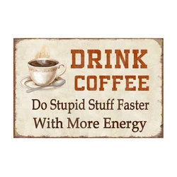 Antique style metal coffee cup wall art for shop /house decor