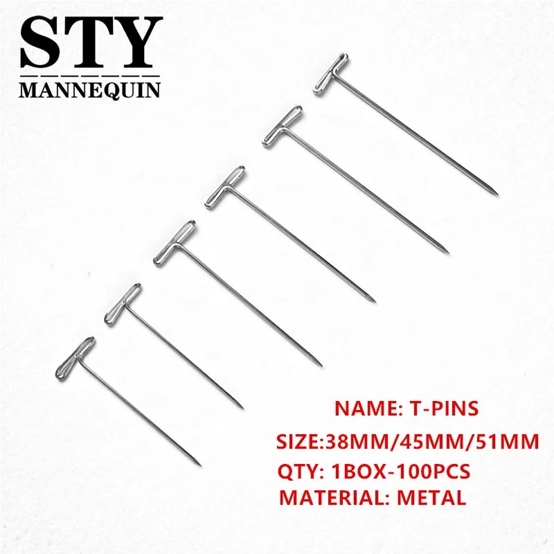 Plussign Wig T Pins For Holding Wigs Hair Extender Wig Making Blocking Knitting Modelling And Crafts T-Pins