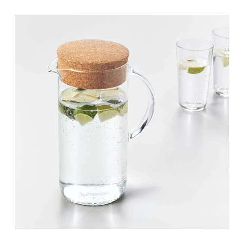 High quality borosilicate transparent 1000ml glass teapot with lid