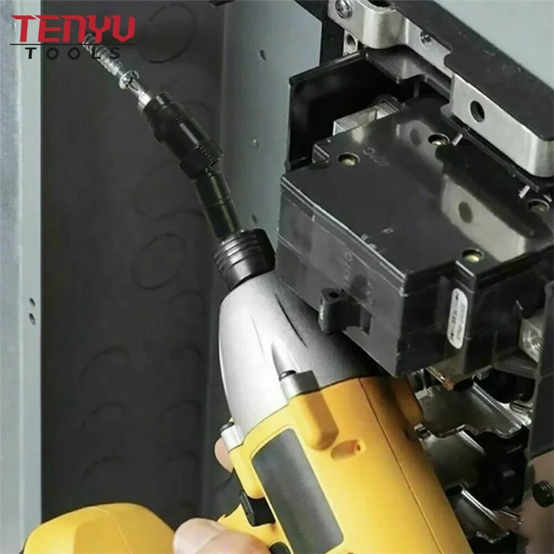 1/4 Inch Pivoting Magnetic Bit Holder Self-locking Multi-angle Screwdriver Bit Extension Rod