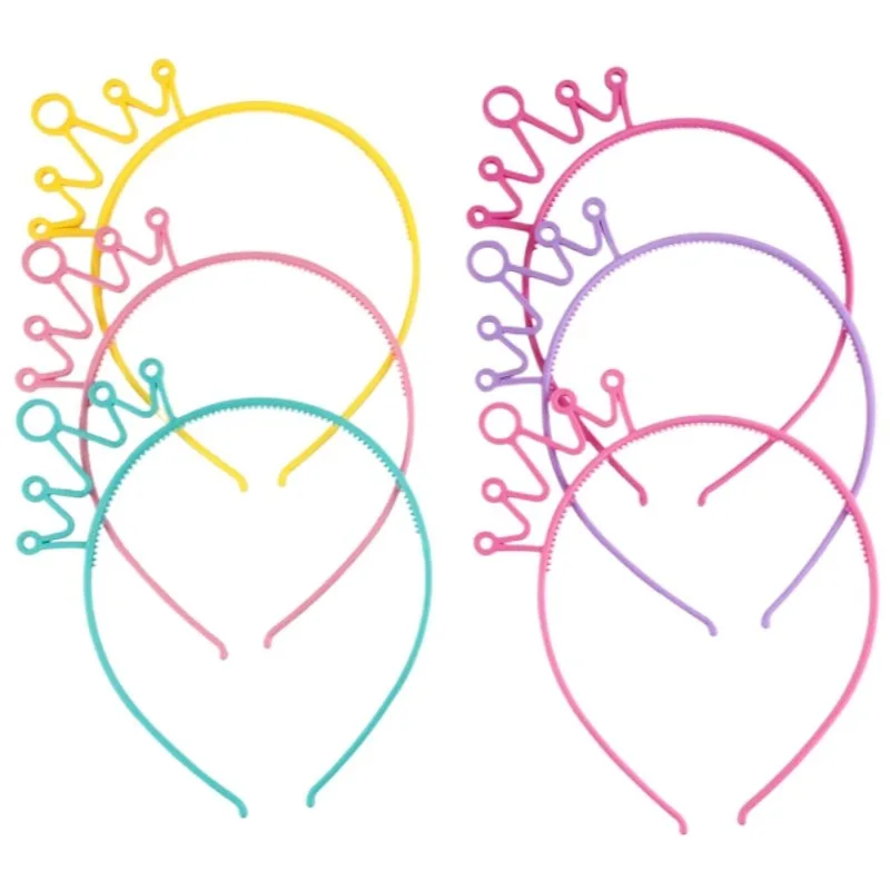 Korean Hair Accessories Kids Girls Headband Tiaras Cute Princess Sweet ABS Plastic Crown Headbands