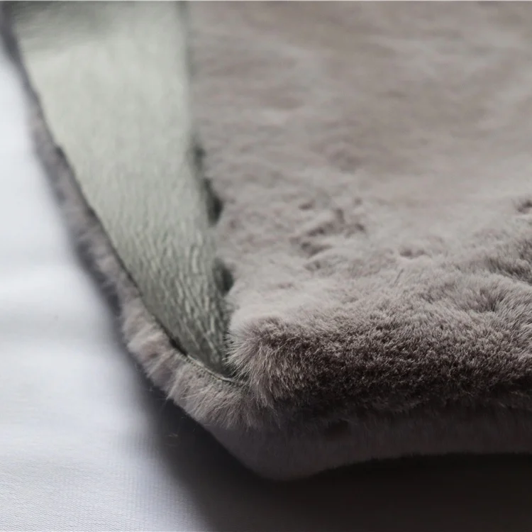 PU Bonded combination Rabbit Faux Fur Fabric Artificial Fake luxury faux fur