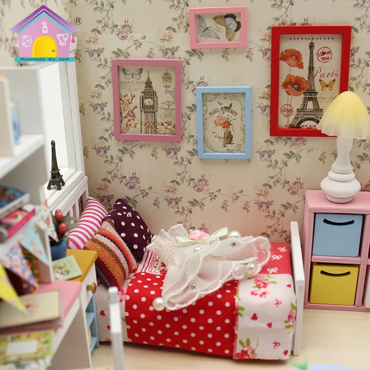 Hongda Adalelle Room 1187002 Miniature Dollhouse Diy Wood Doll House Kit For Sale