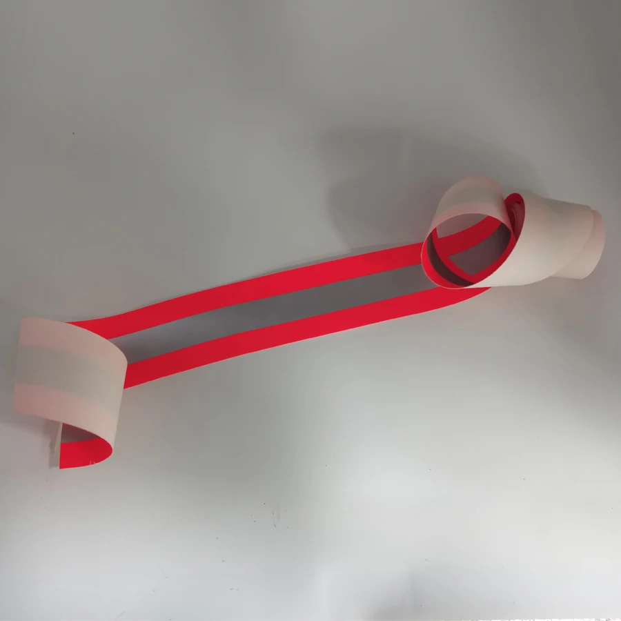 Yellow and Orange Red Flame Fire Retardant Warning Safety Strip Reflective Cotton Fabric Tape