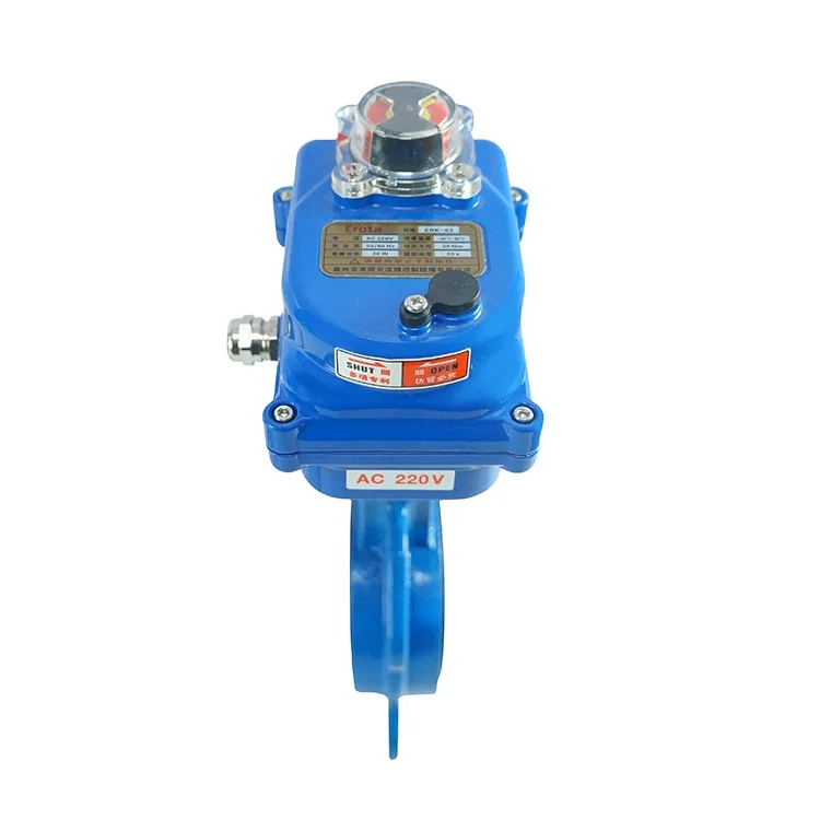 On Off Type Steel SS304 316L Electric Actuator Clamped Control Butterfly Valve 50Nm 80Nm 100Nm