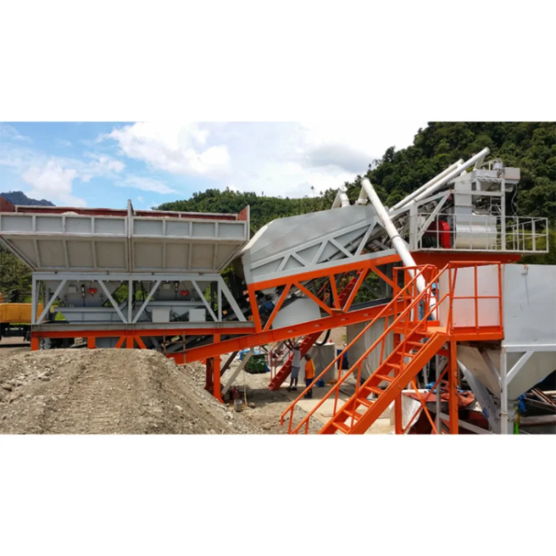 small batching plant mobile concrete batching mixing plant from China