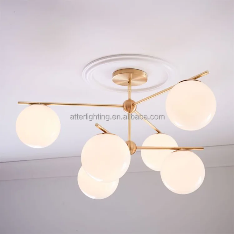 Classic Hot Sale Blown Bubble Glass Ball Hanging Pendant Light Restaurant Chandelier Light