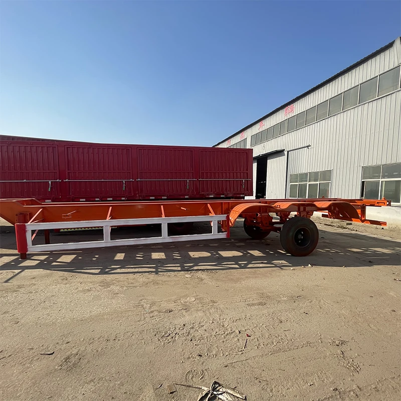 Vehicle 2 3 4 Axles 20Ft 40Ft Skeleton Skeletal Shipping Container Chassis Semi Truck Trailer For Sale