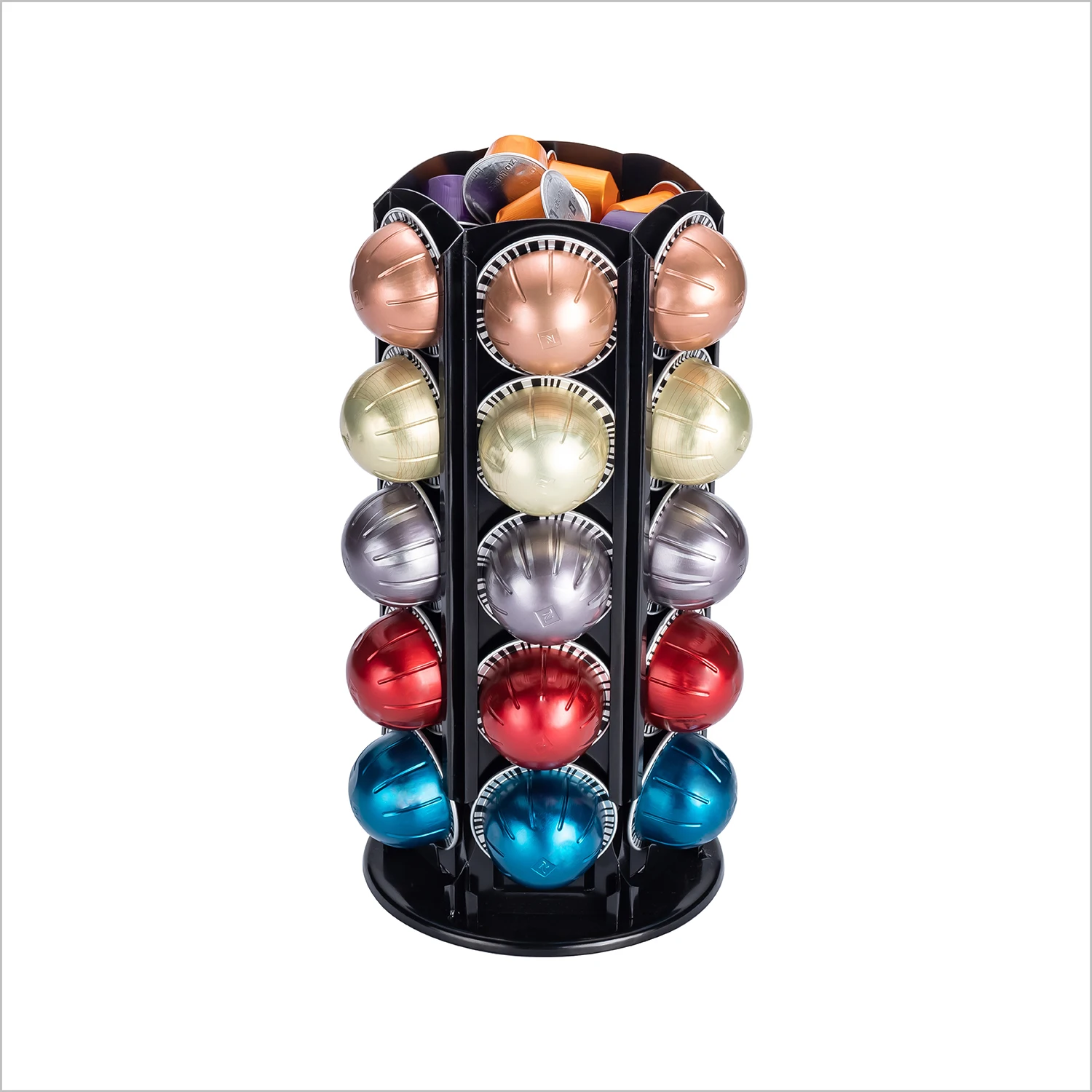 Hot Selling Multifunctional Coffee Storage Nespresso Vertuoline Holder 30PCS Capsules Coffee Capsule Rack for Convenient Storage