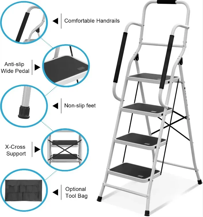 Reliable Exporter EN 131 150 kg Load Bearing Metal Interior Ladder
