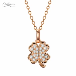 European And American Style Personality 925 Sterling Silver Lucky Four-leaf Clover Necklace Clavicle Chain For Women Girls