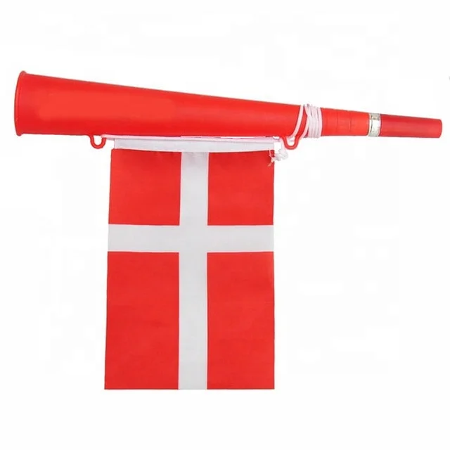 EK 2024 denmark sports trumpet football fan horn danish cheering soccer plastic adjustable horn