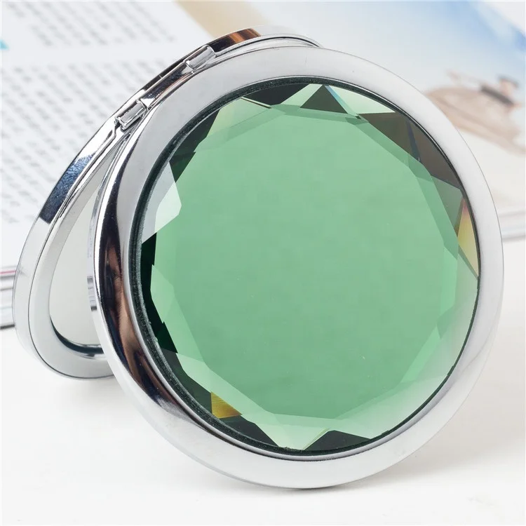 Wedding invitation gift crystal mirror compact mirror pocket mirror with gem