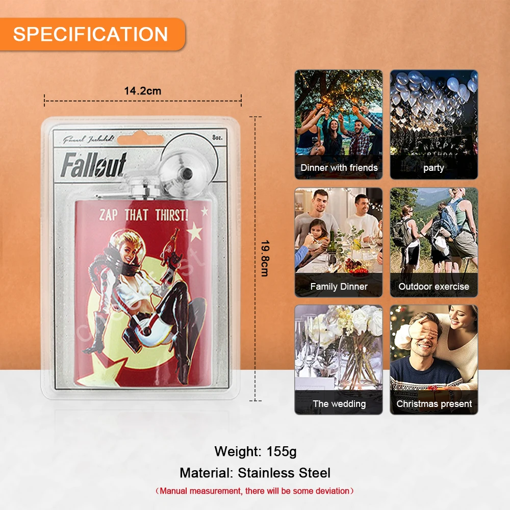 Набор фляжек для виски 8 унций