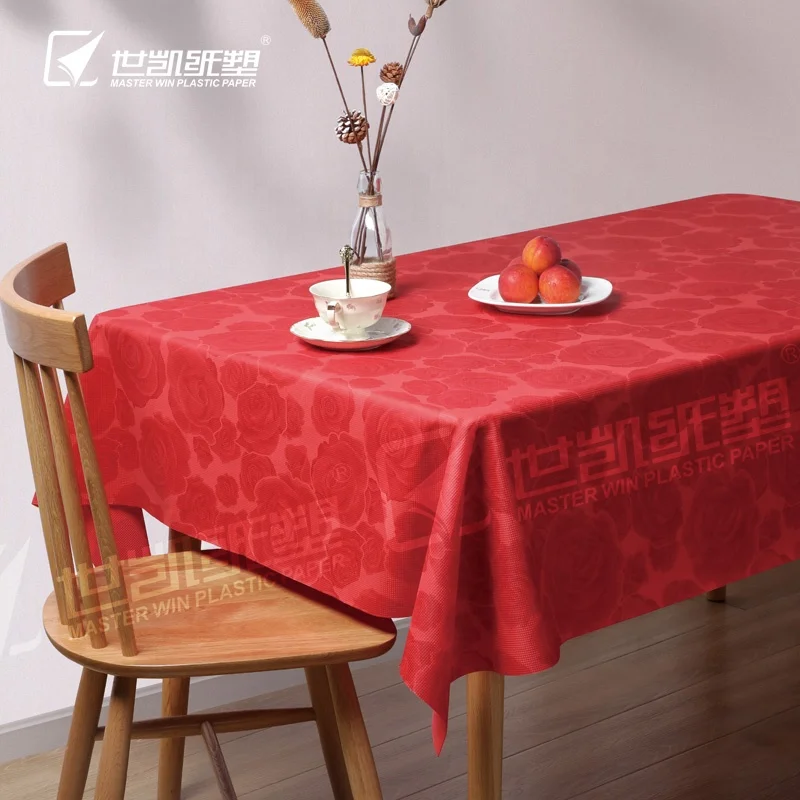 Biodegradable White Products Disposable Table Cover Economical Plain Dyed High Quality Tablecloth