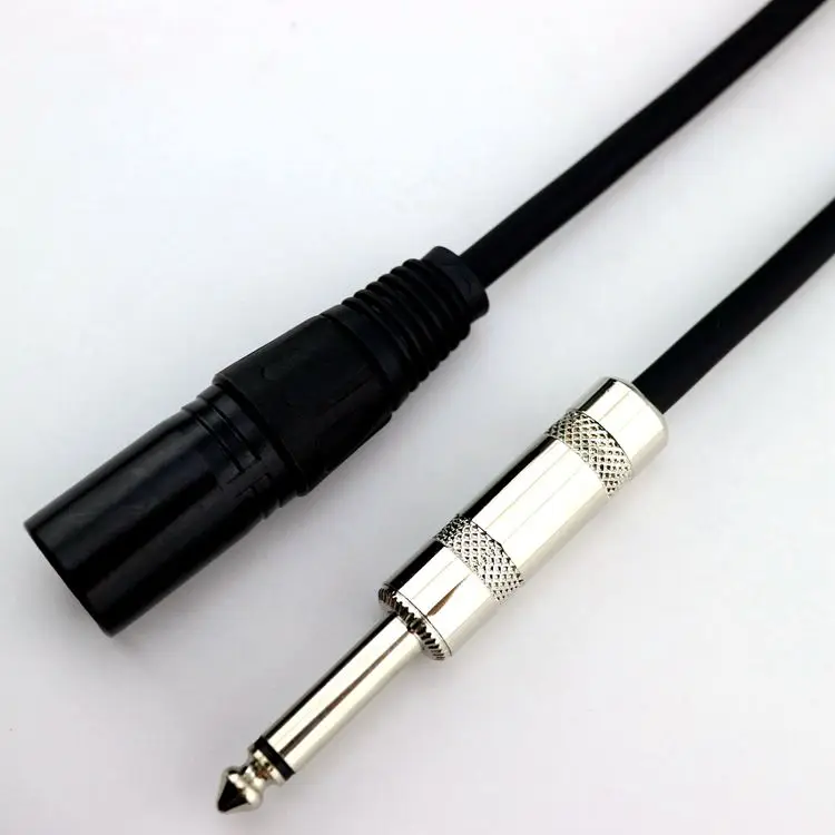 To 6.35mm Mono Stereo Microphone Cable Xlr to Guitar Jack Xlr Speaker Mic Microphone Cable Factory Produce 3-pin XLR Male HDTV