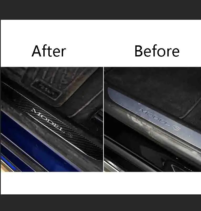 Tirol Stainless Steel Threshold For Model Y 2019 2020 2021 Door Sill Protector Threshold Decoration Car Welcome Pedal