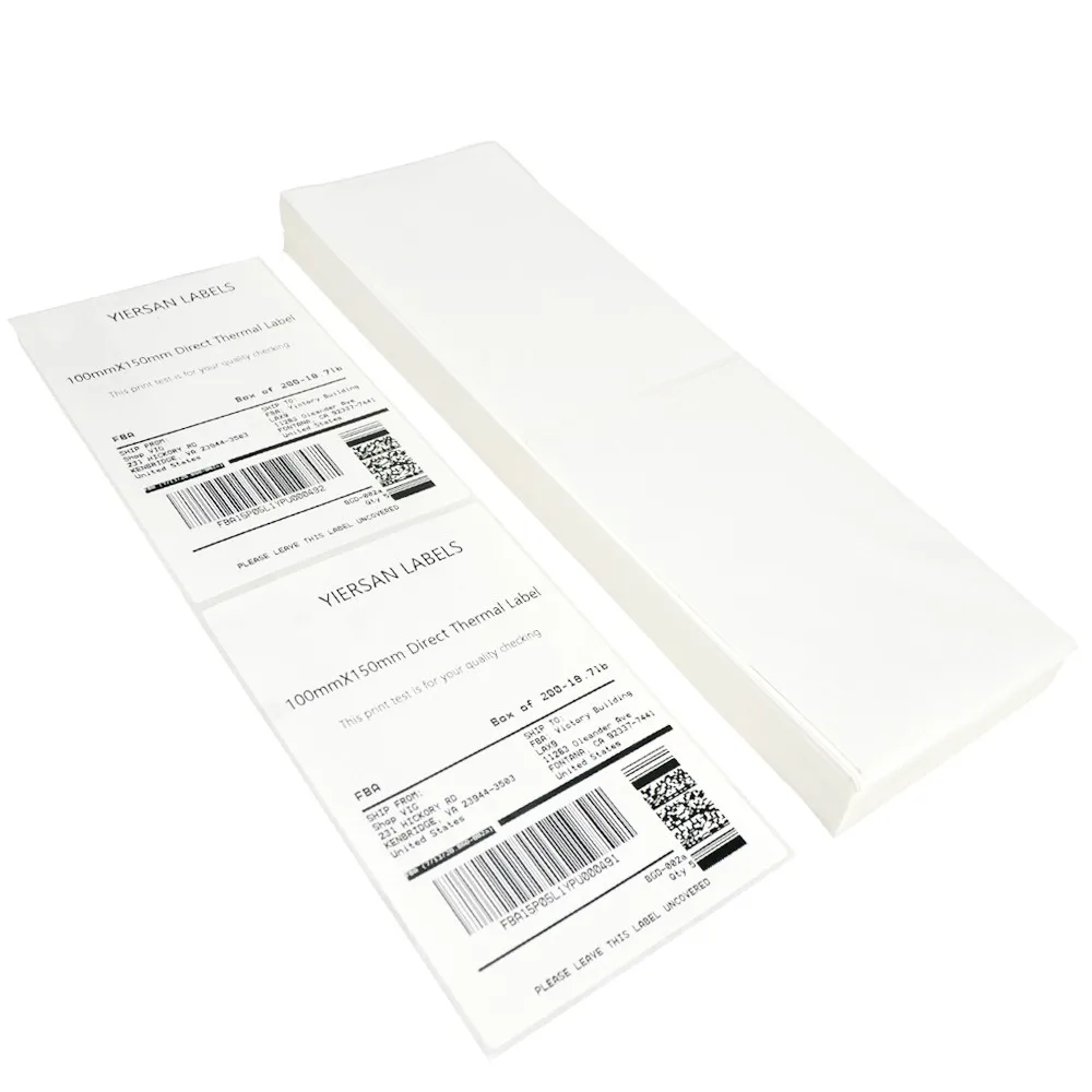 Shipping Labels 4' x 6'Mailing Address Label Printing Direct Thermal Adhesive Sticker Packaging Labels Sticker