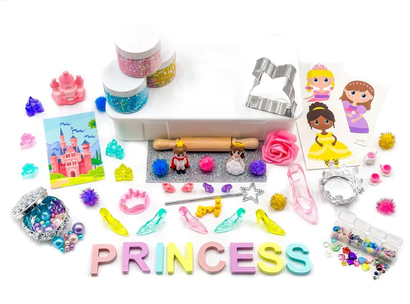 Hot Selling Kids Air Dry Clay Pretend Play Princess Kit Super Light Sensory Bin Play Doll Dough DIY Educational Toy for Baby