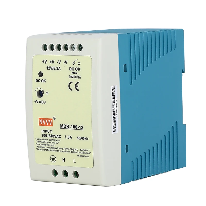 Wholesale 100W Power Supply 12V 8.33A 220V AC DC Switching Din Rail Power Supply MDR-100-12